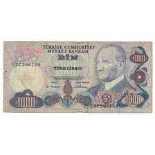 Banconote, Turchia, 1000 Lira, L.1970, KM:191, MB