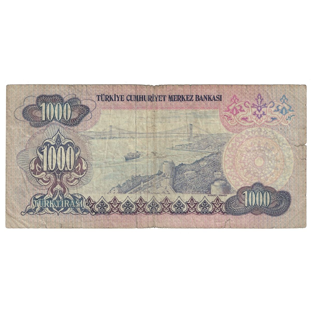 Banconote, Turchia, 1000 Lira, L.1970, KM:191, MB
