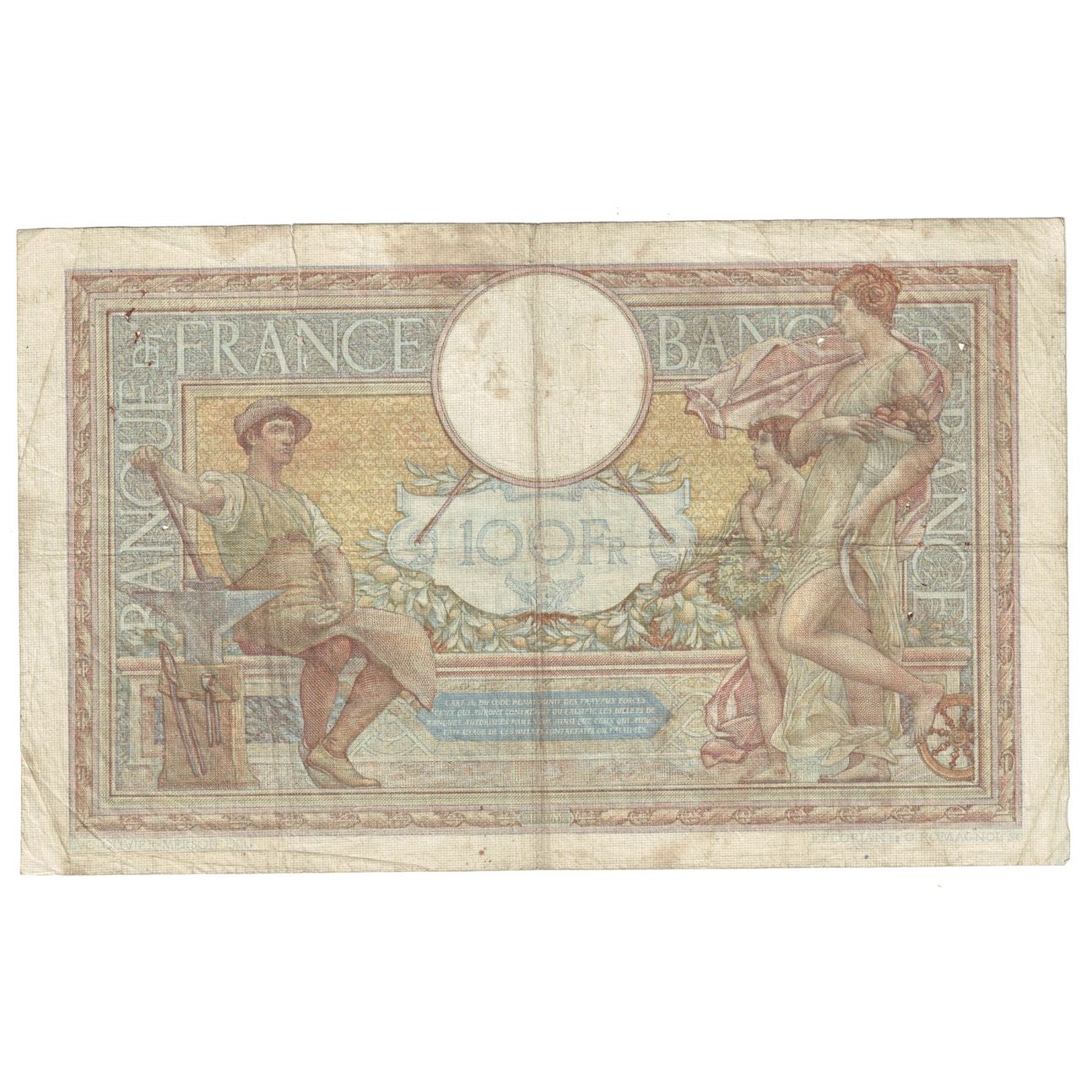 Francia, 100 Francs, Luc Olivier Merson, 1938, 1938-03-17, MB+, Fayette:25.13