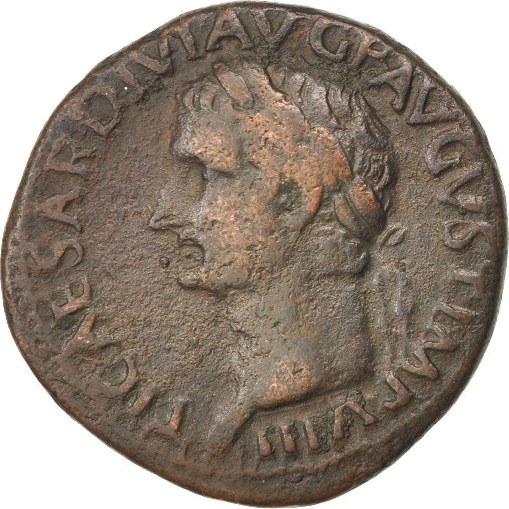 Tiberius, As, EF(40-45), Copper, Cohen #23, 10.90