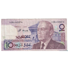 Nota, Marrocos, 10 Dirhams, 1987, KM:63a, EF(40-45)