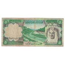 Biljet, Saudi Arabië, 5 Riyals, 1977, KM:17a, B+