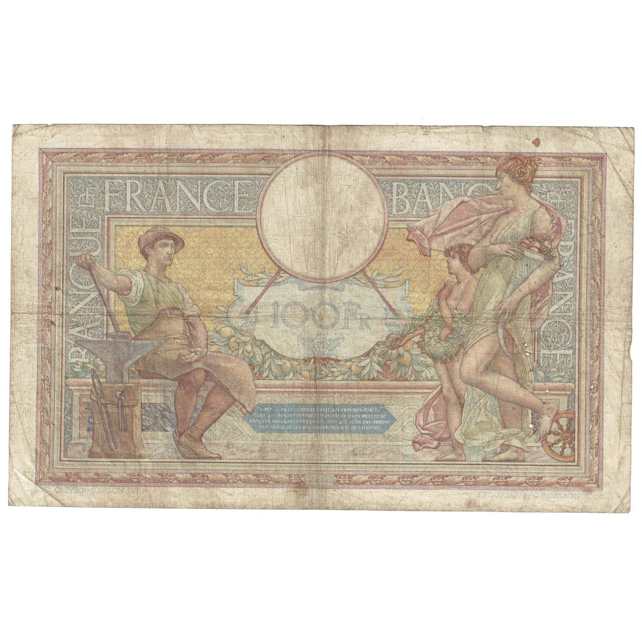 França, 100 Francs, Luc Olivier Merson, 1933, 1933-07-06, F(12-15)