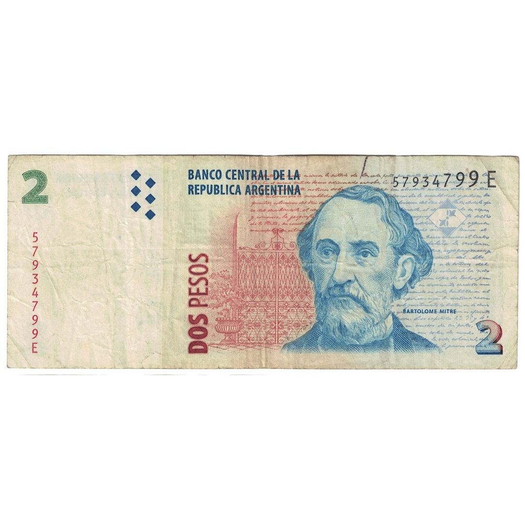 Billete, 2 Pesos, Undated (1997-2002), Argentina, KM:346, RC+