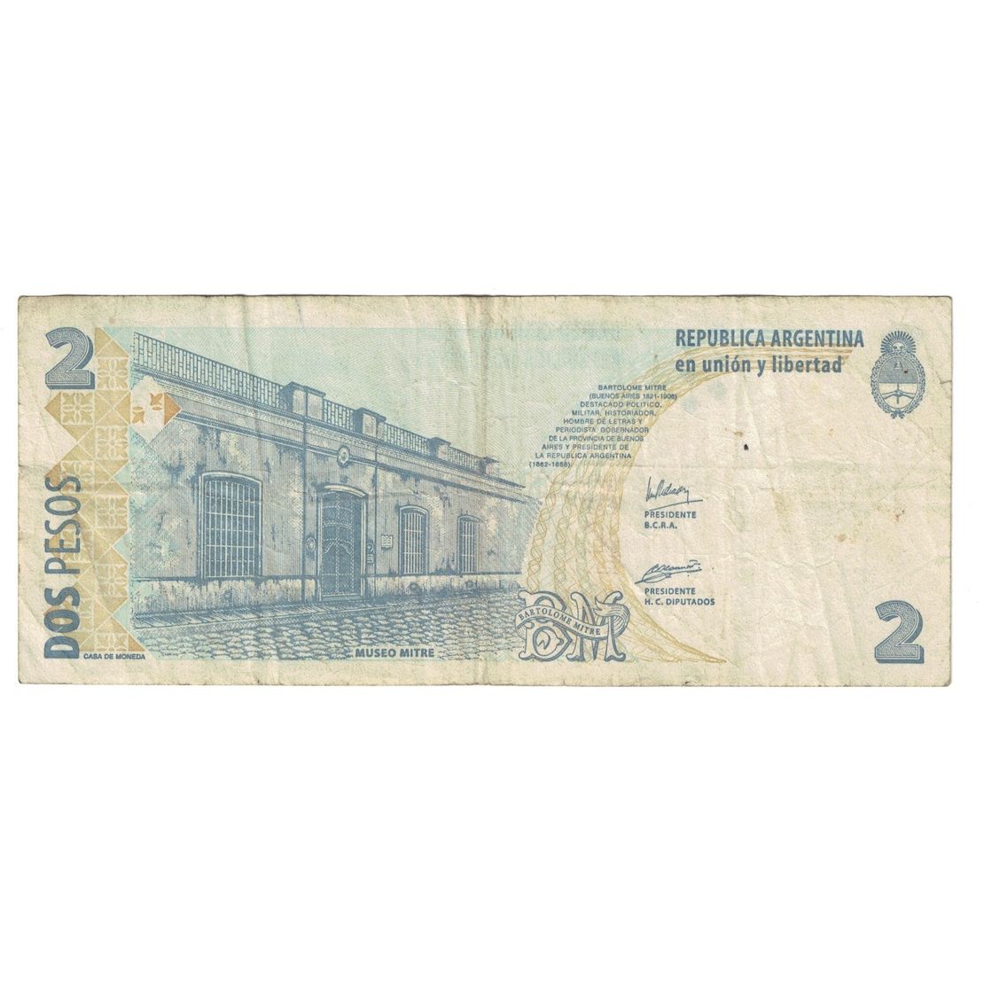 Billete, 2 Pesos, Undated (1997-2002), Argentina, KM:346, RC+