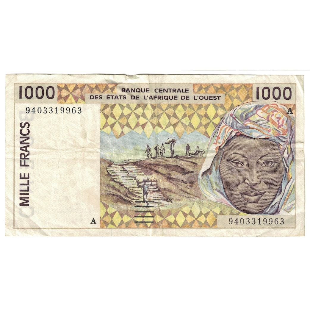 Nota, Estados da África Ocidental, 1000 Francs, 1994, KM:111Ad, EF(40-45)