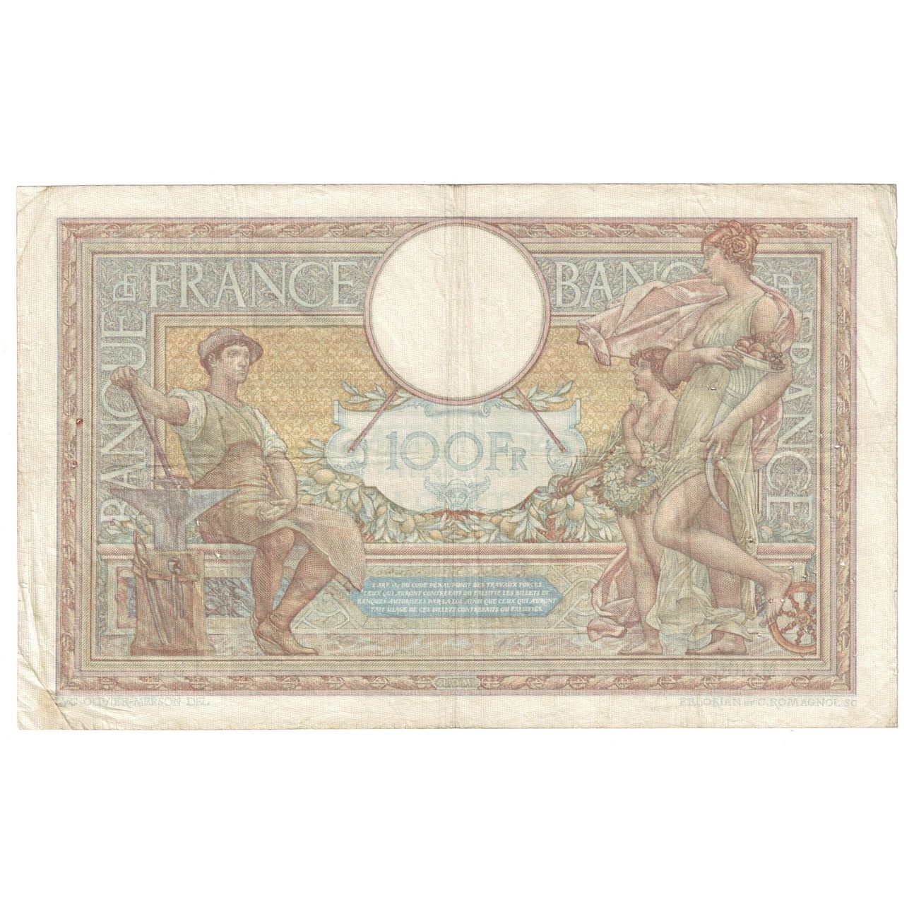 France, 100 Francs, Luc Olivier Merson, 1939, 1939-05-19, TTB, Fayette:25.47