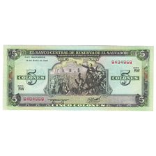Billete, 5 Colones, 1990, El Salvador, 1990-05-16, KM:138a, SC+