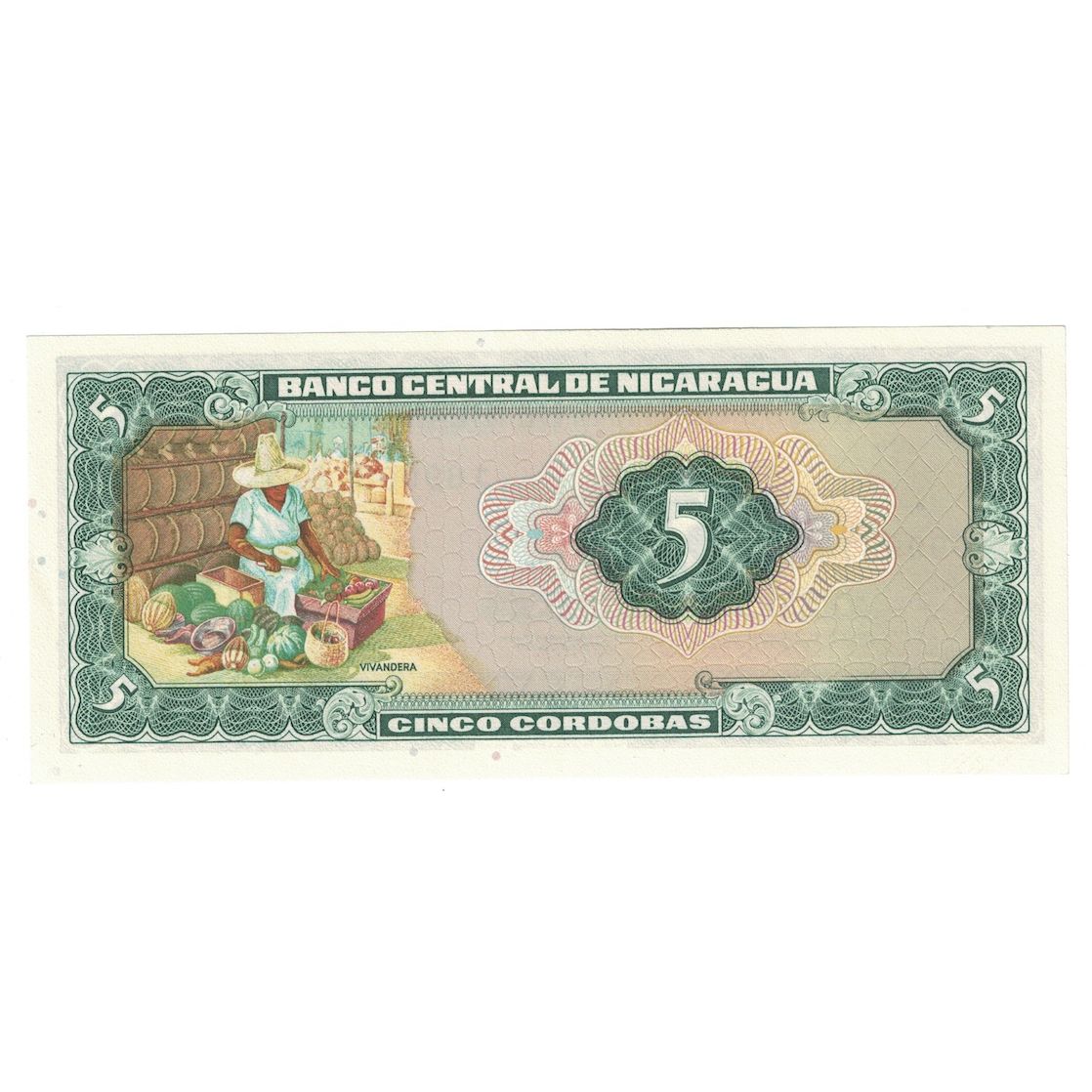 Banknote, Nicaragua, 5 Cordobas, D.1972, KM:122, UNC(65-70)