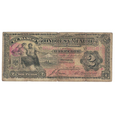 Banknote, Mexico, 2 Pesos, 1914, 1914-02-14, KM:S241, VG(8-10)