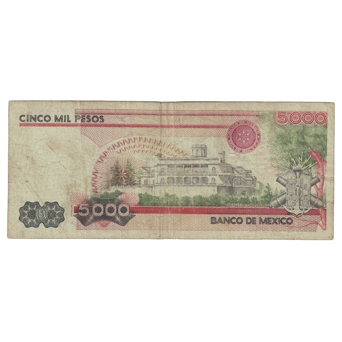 Nota, México, 5000 Pesos, 1985, 1985-07-19, KM:88a, F(12-15)