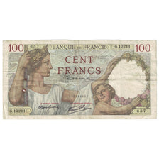Francja, 100 Francs, Sully, 1940, 1940-08-01, VF(20-25), Fayette:26.34, KM:94