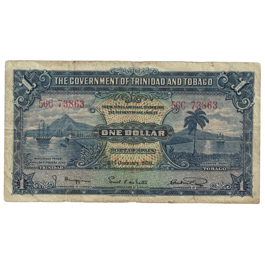 Billete, 1 Dollar, 1939, Trinidad y Tobago, 1939-01-02, KM:5b, BC