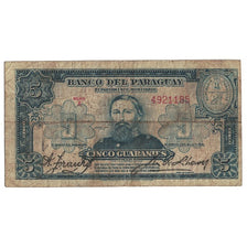 Geldschein, Paraguay, 5 Guaranies, L1952, KM:186a, SGE