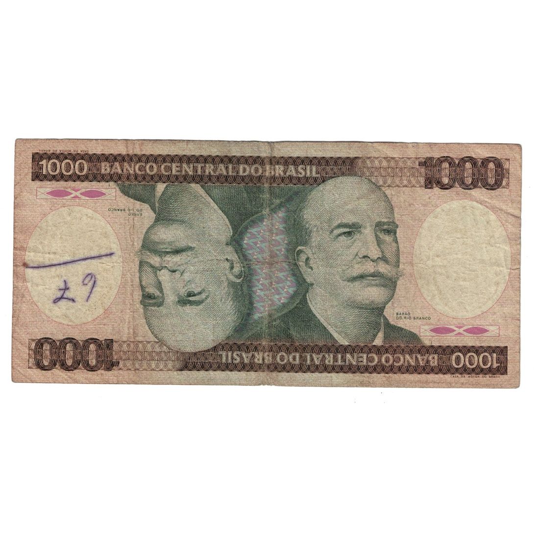 Biljet, Brazilië, 1000 Cruzeiros, 1978, KM:197a, B