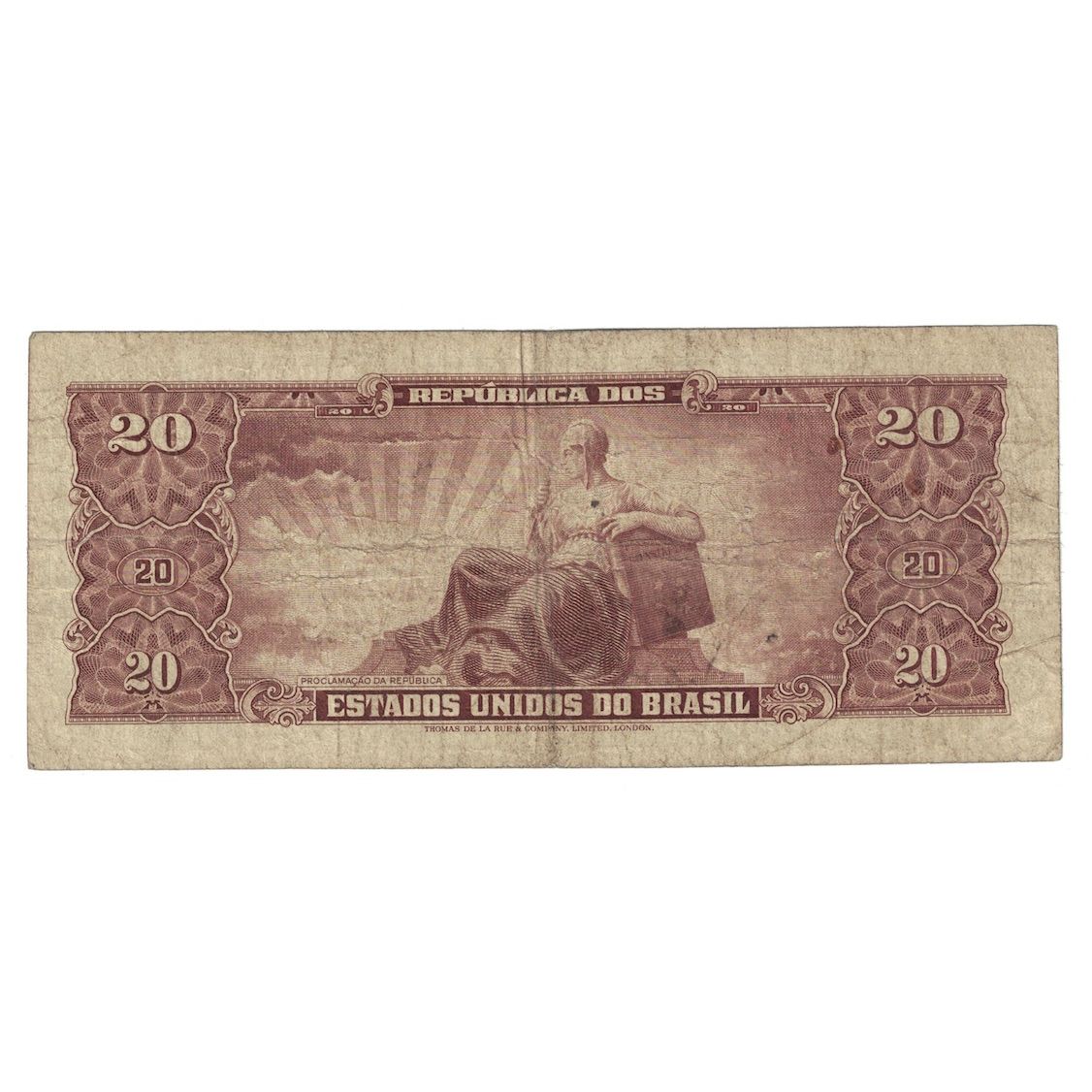 Banknote, Brazil, 20 Cruzeiros, Undated (1955-61), KM:160a, F(12-15)