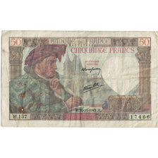 Francia, 50 Francs, Jacques Coeur, 1941, 1941-11-20, B+, Fayette:19.16, KM:93