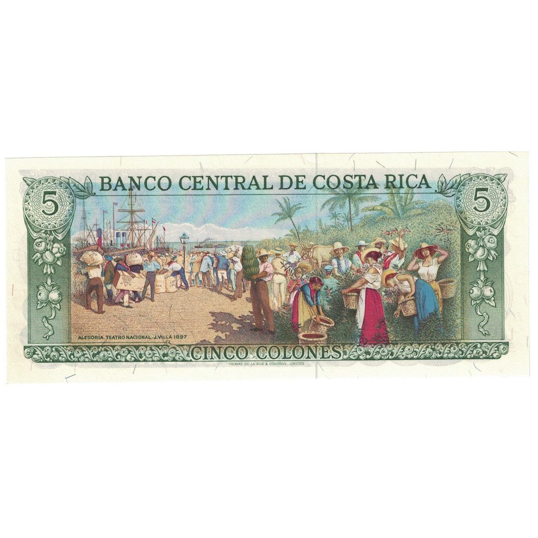 Biljet, Costa Rica, 5 Colones, 1975, 1975-07-02, KM:236c, NIEUW