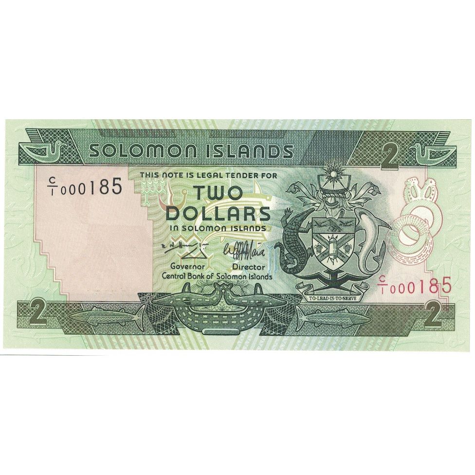 Billet, Îles Salomon, 2 Dollars, Undated (1997), KM:18, NEUF