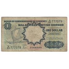 Banknote, Malaya and British Borneo, 1 Dollar, 1959, 1959-03-01, KM:8a, F(12-15)