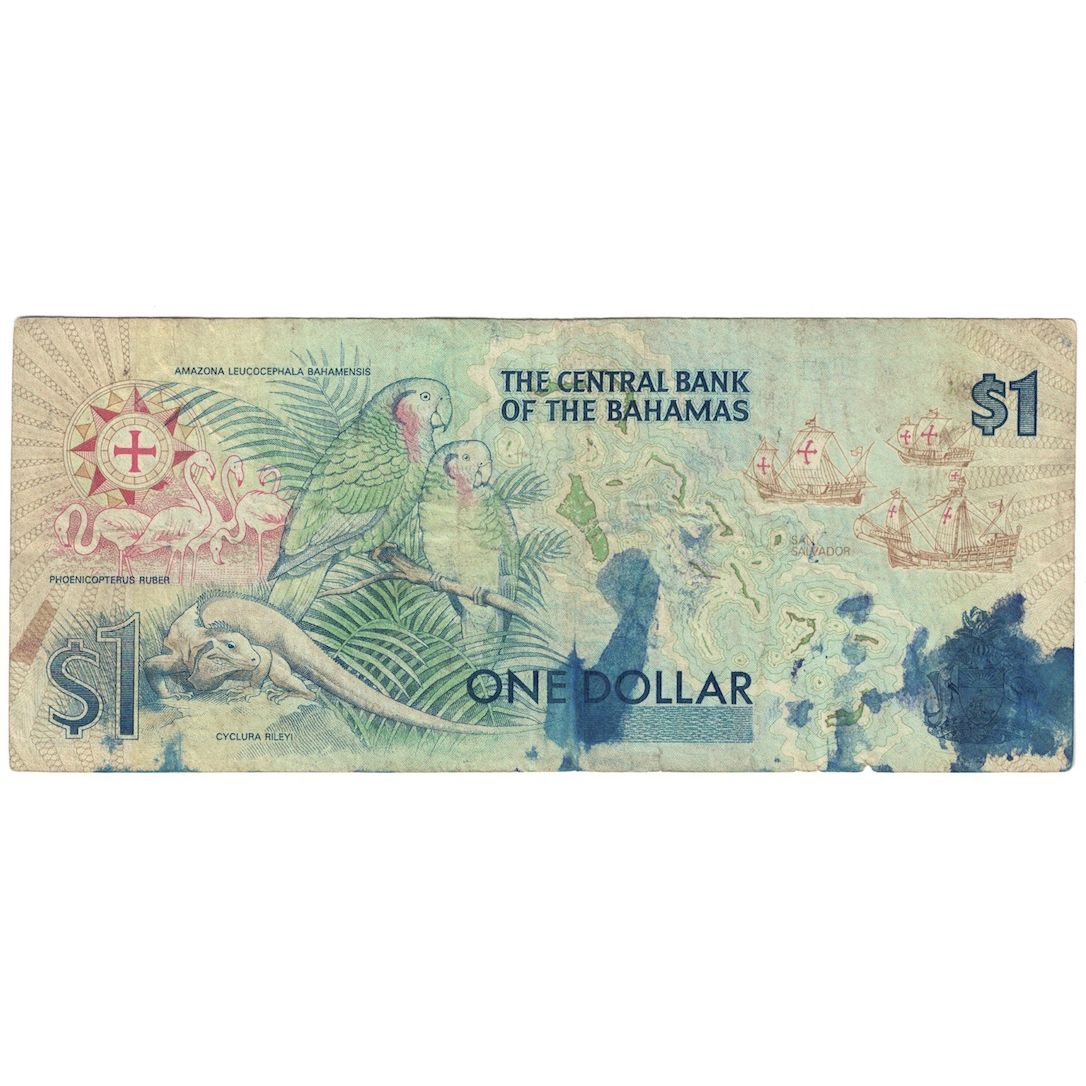 Billet, Bahamas, 1 Dollar, Undated (1992), KM:50a, B+