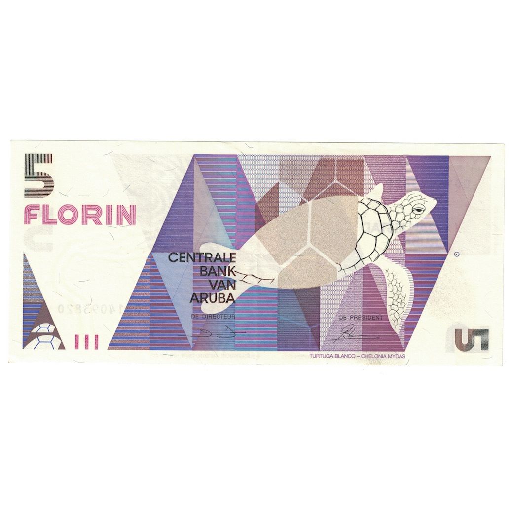 Geldschein, Aruba, 5 Florin, 1990, 1990-01-01, KM:6, UNZ-