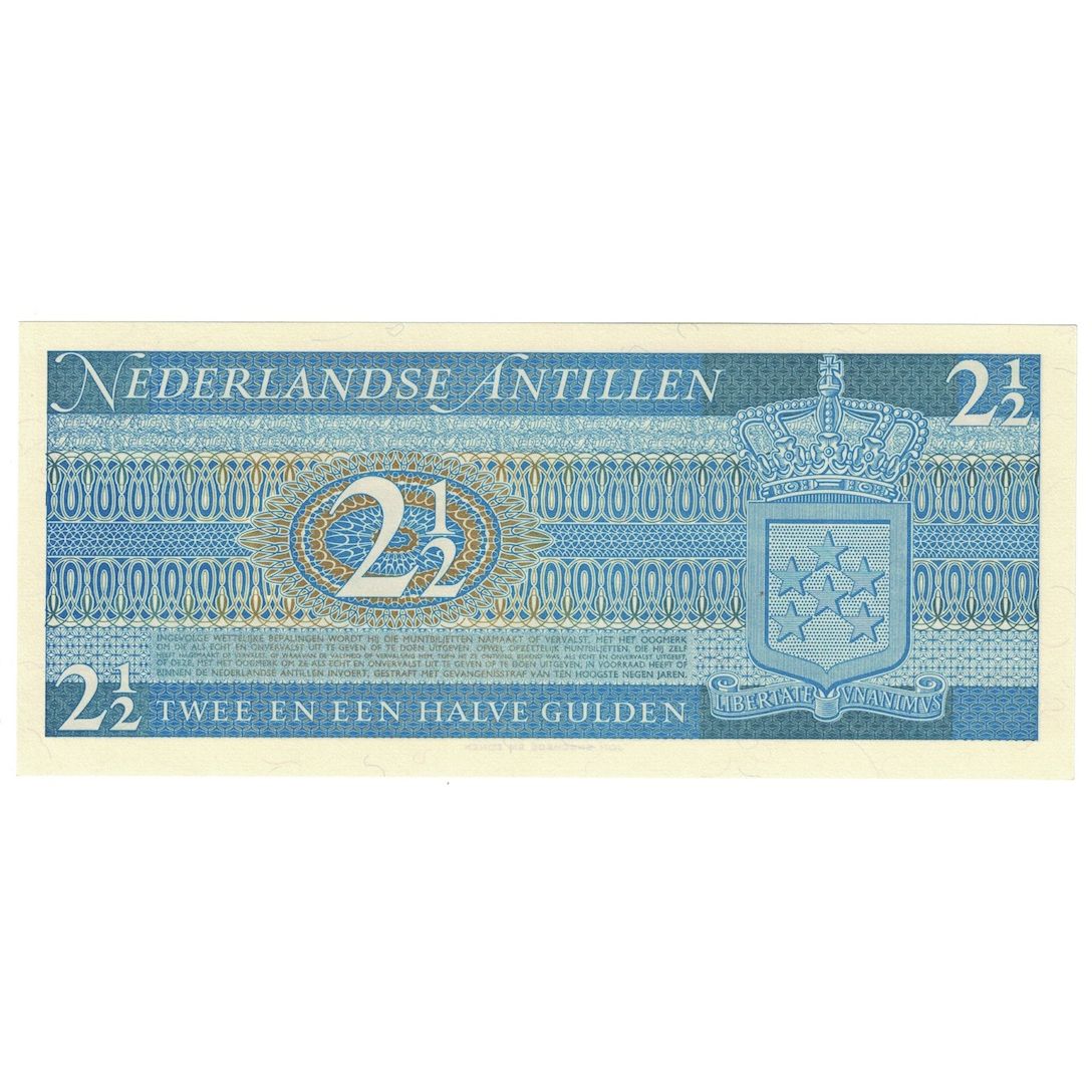 Billet, Netherlands Antilles, 2 1/2 Gulden, 1970, 1970-09-08, KM:21a, NEUF