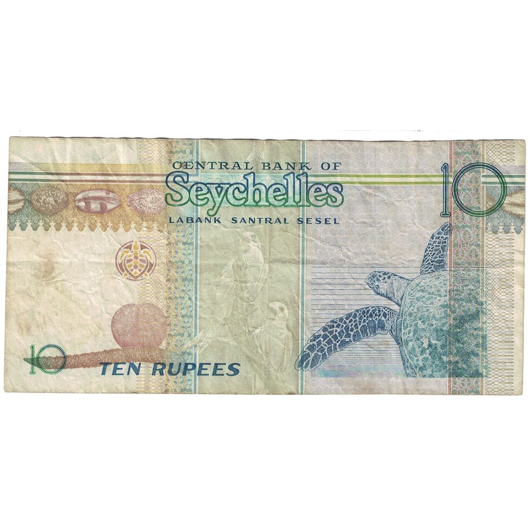 Banconote, Seychelles, 10 Rupees, 1998, KM:36a, B+