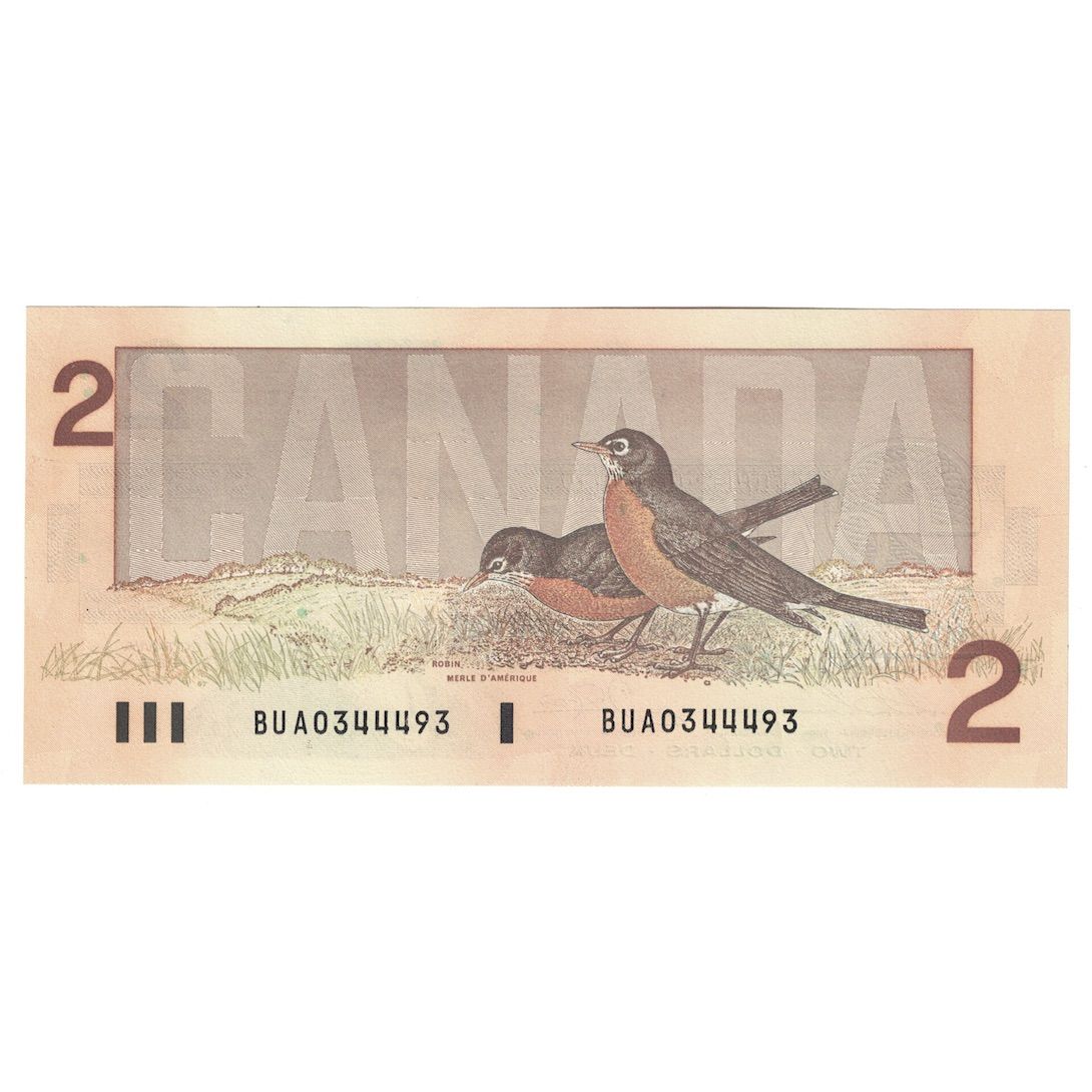 Nota, Canadá, 2 Dollars, 1986, KM:94b, UNC(65-70)