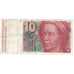 Banknot, Szwajcaria, 10 Franken, 1986, KM:53f, VF(20-25)