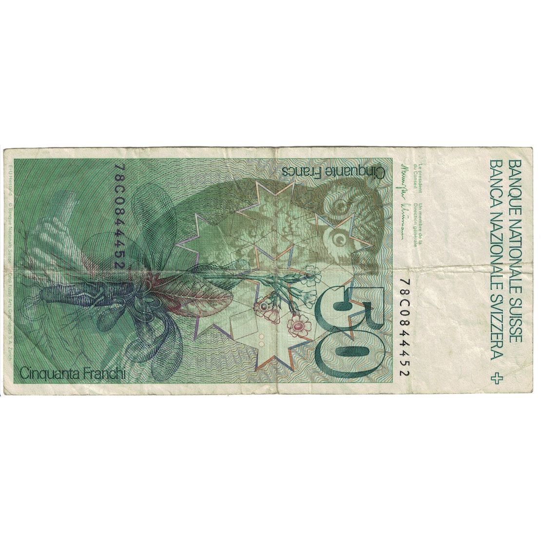 Banknote, Switzerland, 50 Franken, 1980, KM:56c, F(12-15)