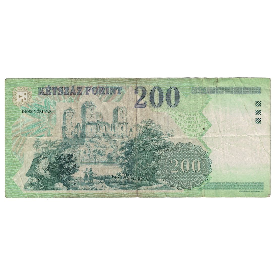 Banknote, Hungary, 200 Forint, 2006, KM:187f, VF(20-25)