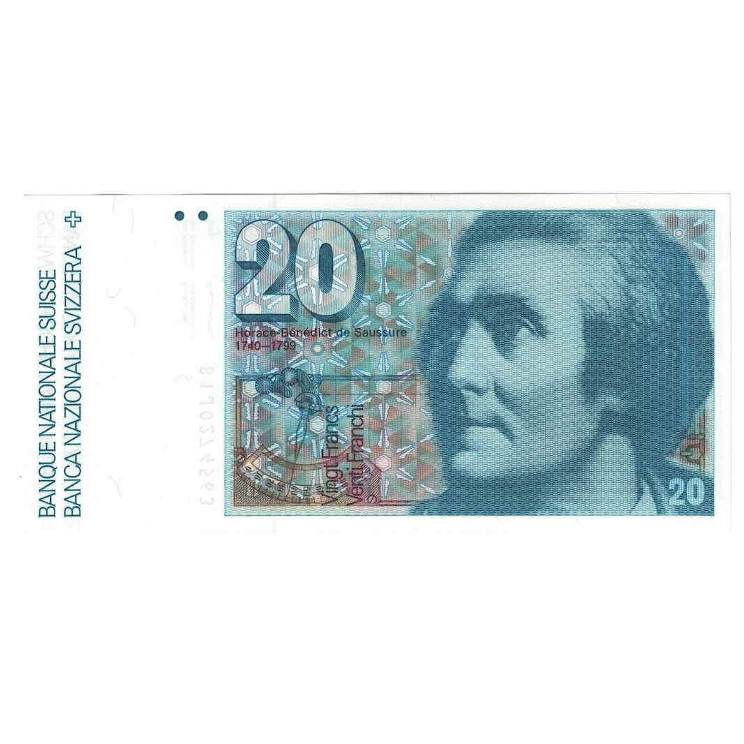 Geldschein, Schweiz, 20 Franken, 1981, KM:55c, UNZ-