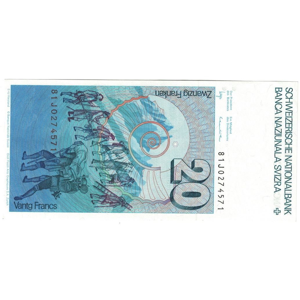Banknote, Switzerland, 20 Franken, 1981, KM:55c, UNC(64)