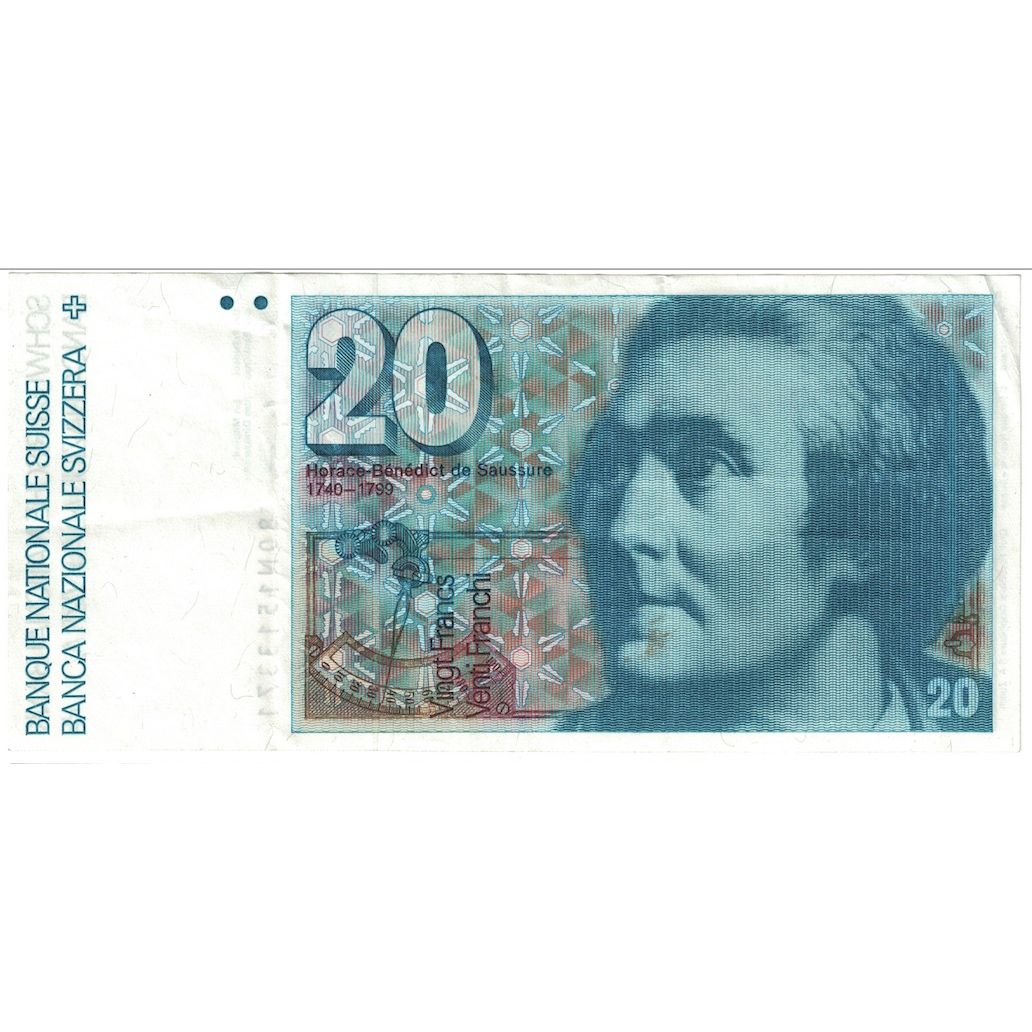 Banknote, Switzerland, 20 Franken, 1980, KM:55b, AU(55-58)