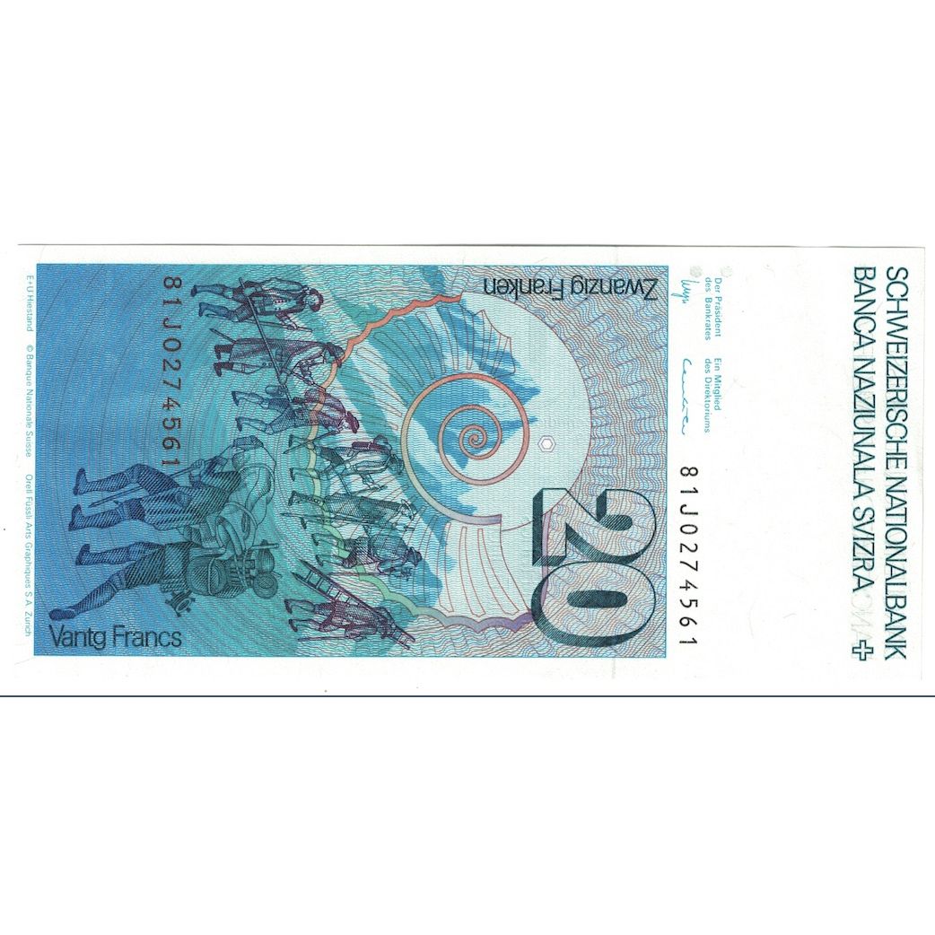 Banknote, Switzerland, 20 Franken, 1981, KM:55c, UNC(64)