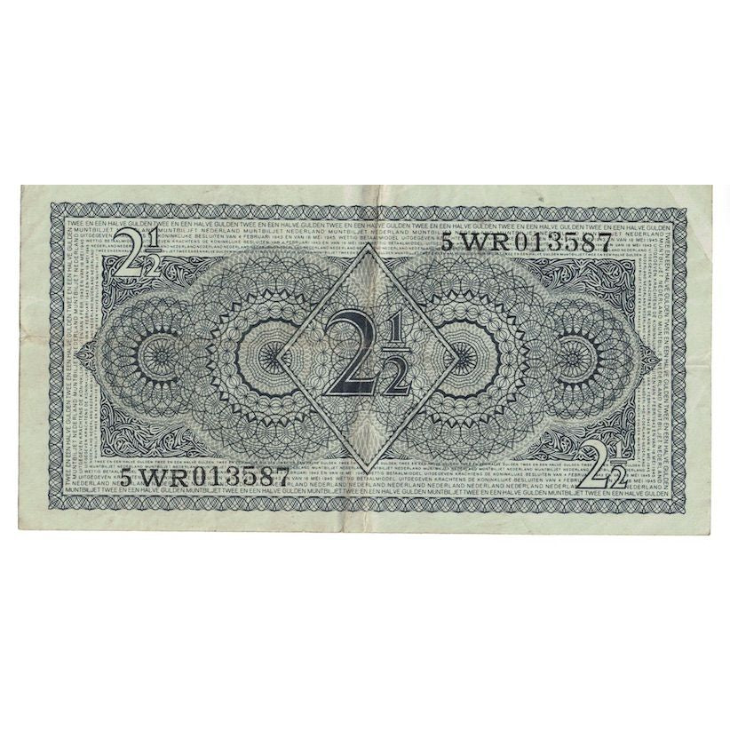 Banconote, Paesi Bassi, 2 1/2 Gulden, 1949, 1949-08-08, KM:73, BB