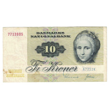 Geldschein, Dänemark, 10 Kroner, 1972, KM:48a, S+