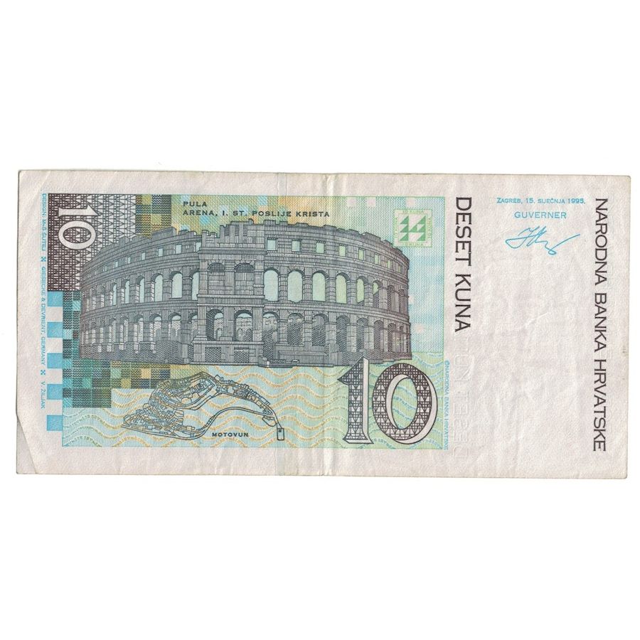 Billet, Croatie, 10 Kuna, 1995, 1995-01-15, KM:36a, TTB
