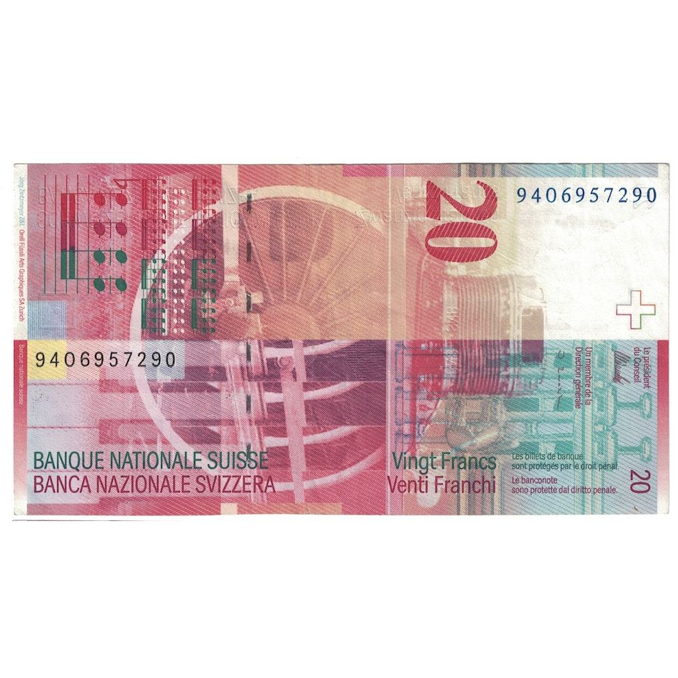 Billet, Suisse, 20 Franken, 1994, KM:68a, TTB+