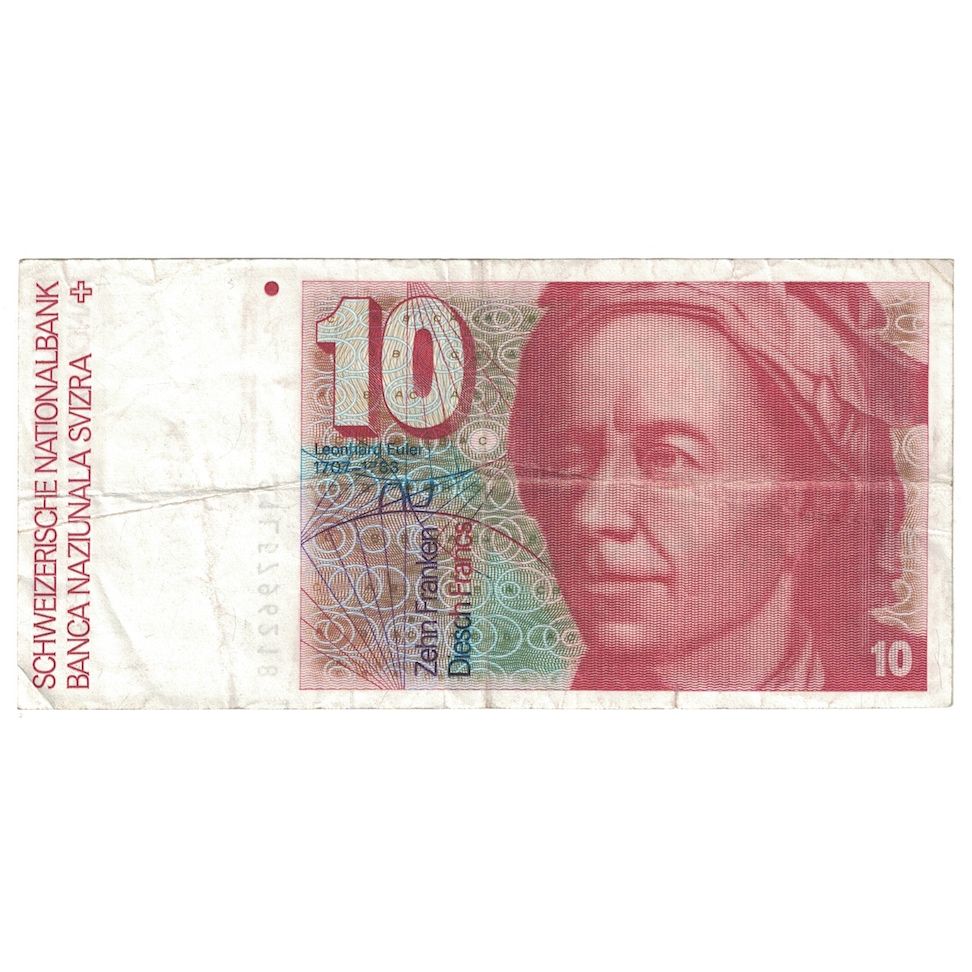 Banconote, Svizzera, 10 Franken, 1991, KM:53i, MB