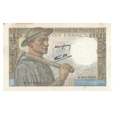 Francia, 10 Francs, Mineur, 1944, 1944-01-13, BB+, Fayette:8.10, KM:99e