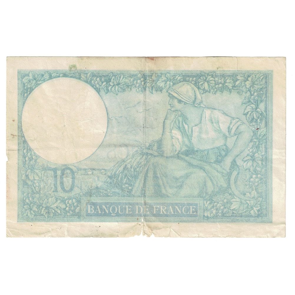 France, 10 Francs, Minerve, 1941, 1941-01-09, TB+, Fayette:7.27, KM:84