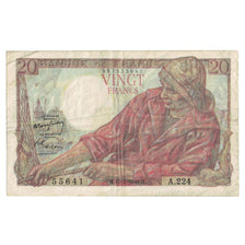 France, 20 Francs, Pêcheur, 1949, 1949-05-19, VF(20-25), Fayette:13.15, KM:100c