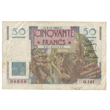 Francja, 50 Francs, Le Verrier, 1949, 1949-11-03, VF(30-35), Fayette:20.13