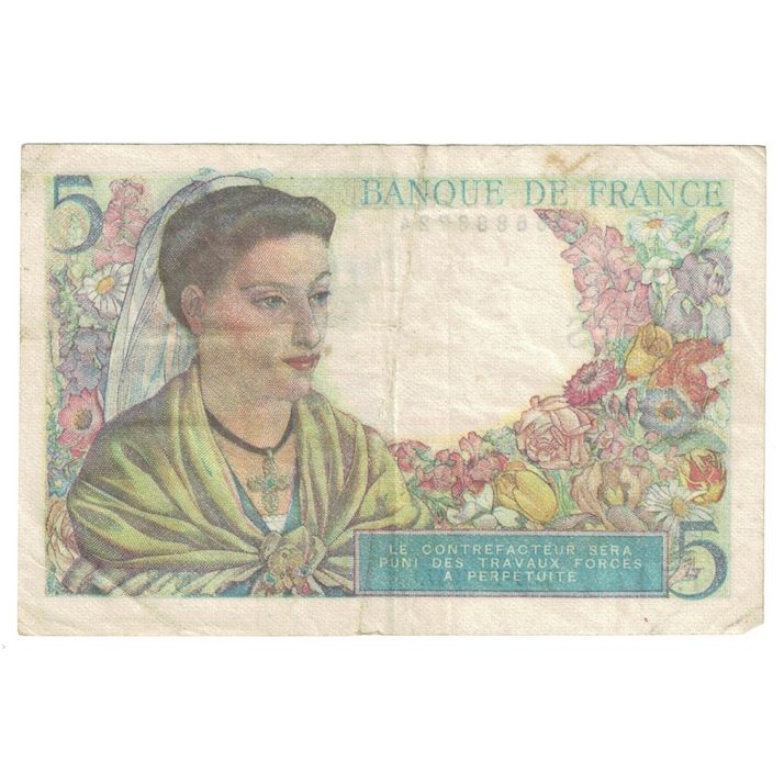 Francia, 5 Francs, Berger, 1947, 1947-10-30, MBC, Fayette:5.7, KM:98b