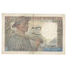 França, 10 Francs, Mineur, 1949, 1949-03-10, EF(40-45), Fayette:8.19, KM:99f