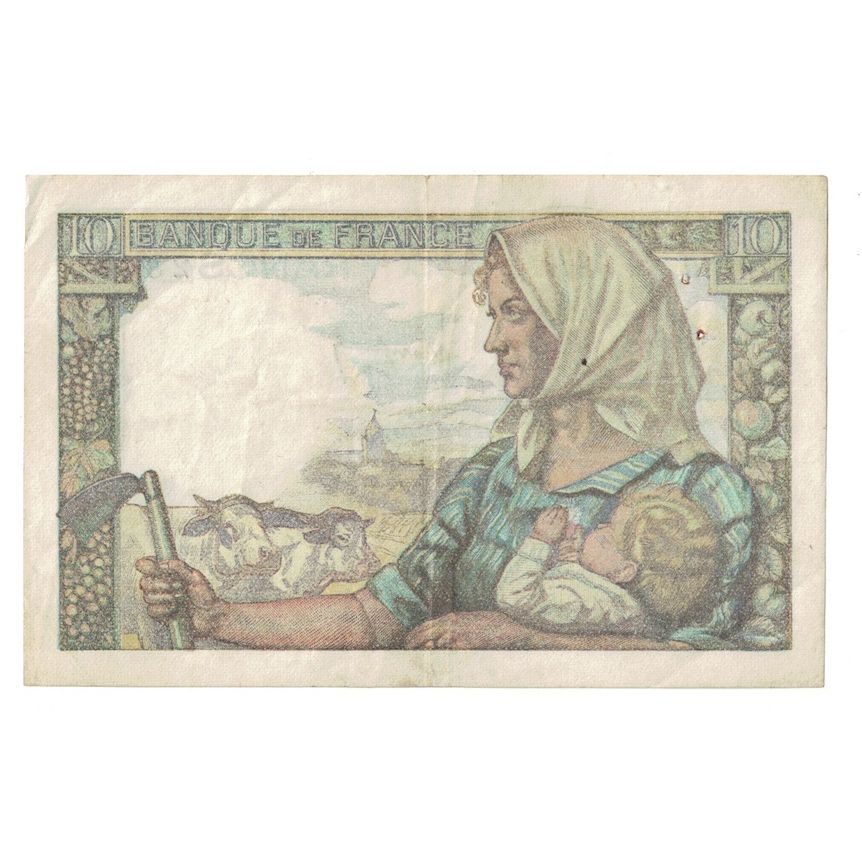 França, 10 Francs, Mineur, 1949, 1949-03-10, EF(40-45), Fayette:8.19, KM:99f