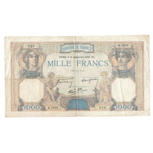 Francja, 1000 Francs, Cérès et Mercure, 1939, 1939-09-21, VF(20-25)