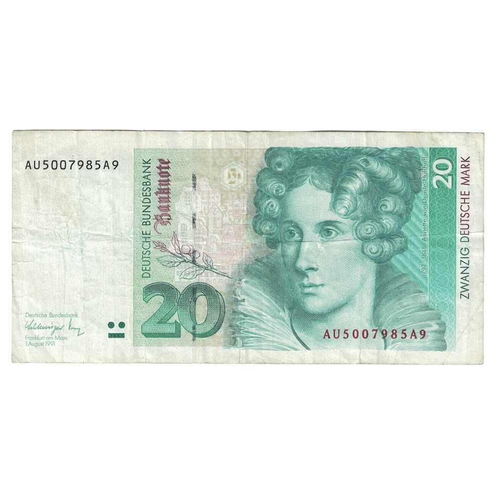 Banknote, GERMANY - FEDERAL REPUBLIC, 20 Deutsche Mark, 1991, 1991-08-01